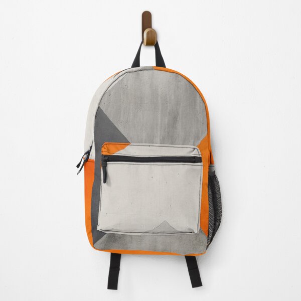 Item preview, Orange and Grey triangles with Concrete Texture I. designed and sold by sylviabosky.