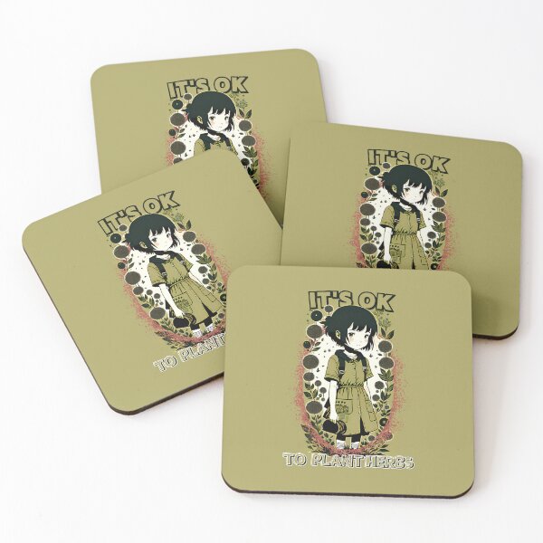Item preview,  It's ok planting herbs Kawaii girl with herbs by CallisC Arts ⭐⭐⭐⭐⭐ designed and sold by CallisC-Arts.