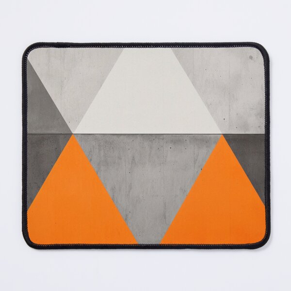 Item preview, Orange and Grey triangles with Concrete Texture II. designed and sold by sylviabosky.
