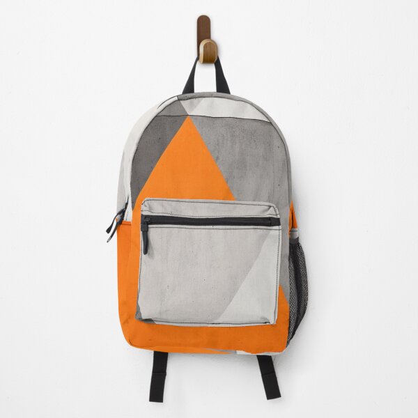 Item preview, Orange and Grey triangles with Concrete Texture II. designed and sold by sylviabosky.