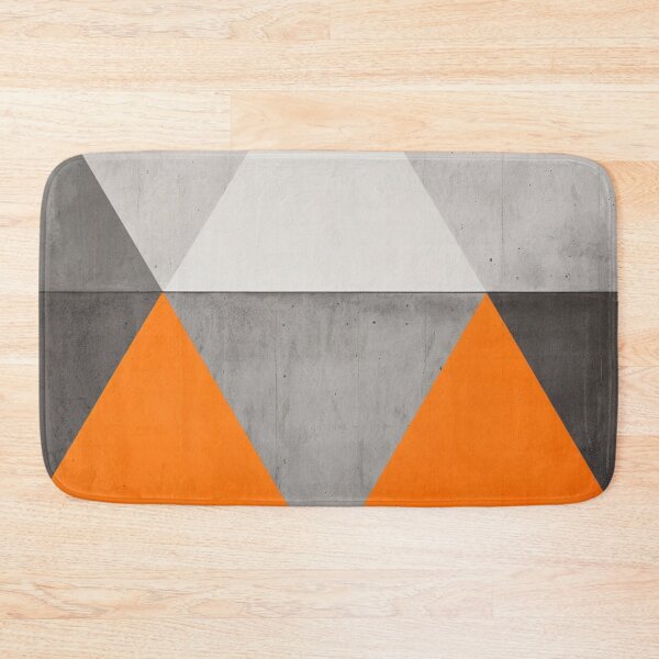 Item preview, Orange and Grey triangles with Concrete Texture II. designed and sold by sylviabosky.