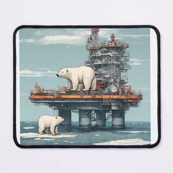 Item preview, Polar bear on the oil platform designed and sold by simaso.