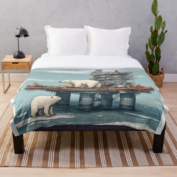 Item preview, Polar bear on the oil platform designed and sold by simaso.
