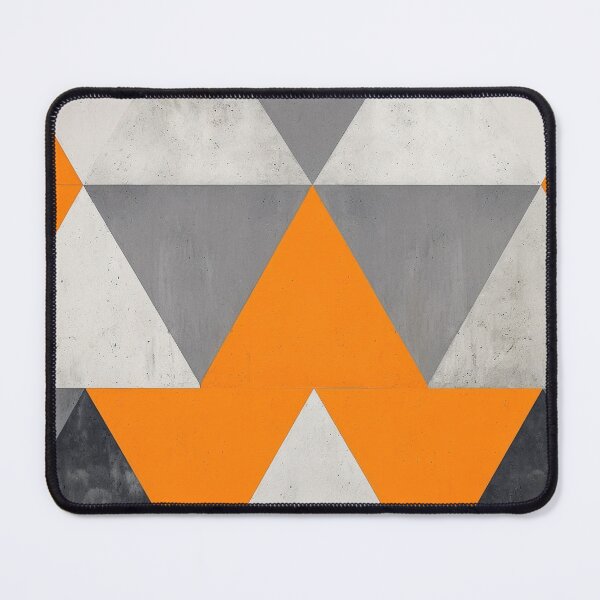 Item preview, Orange and Grey triangles with Concrete Texture III. designed and sold by sylviabosky.