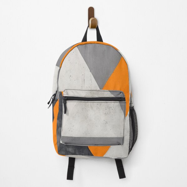 Item preview, Orange and Grey triangles with Concrete Texture III. designed and sold by sylviabosky.