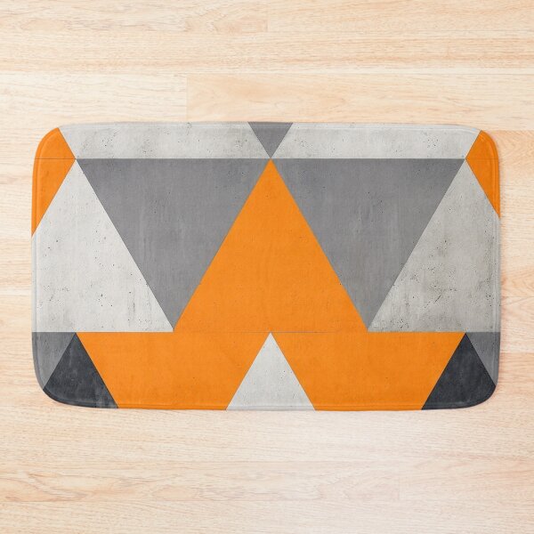 Item preview, Orange and Grey triangles with Concrete Texture III. designed and sold by sylviabosky.