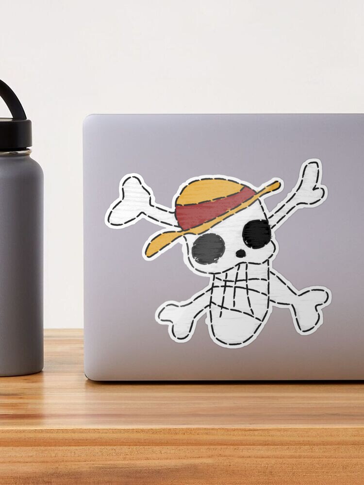 One Piece Luffy Straw Hat Pirate Skull Sticker