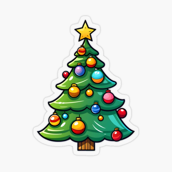 Cute Christmas Tree Sticker