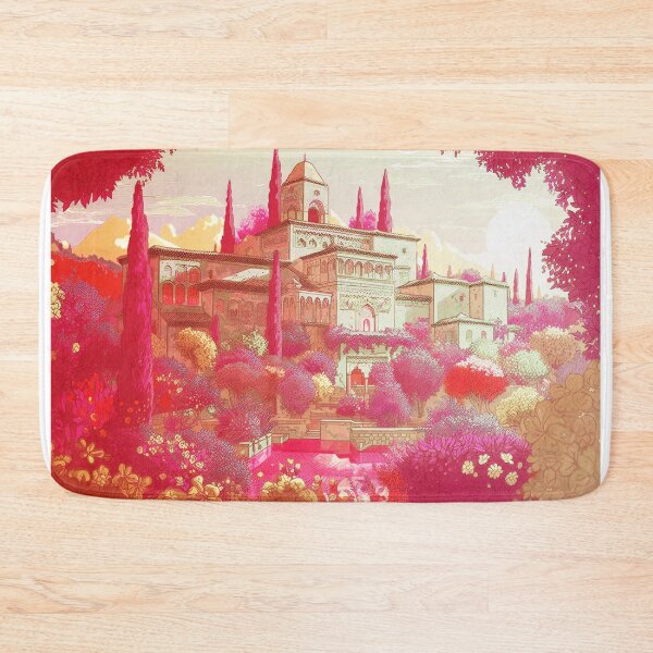 Item preview, The Alhambra, Granada, Spain, Summer, AI Generated Art - A Famous Monument of Islamic Architecture designed and sold by studioSharonKay.
