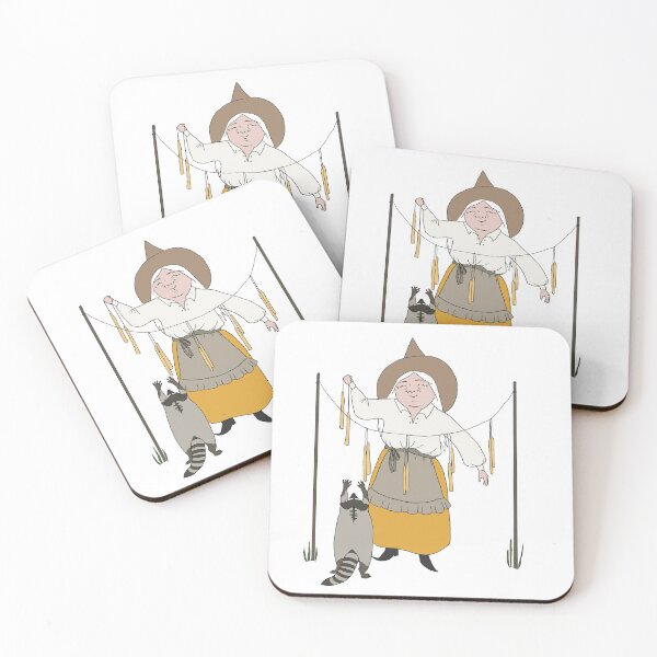 Item preview, Witch candle making with raccoon familiar designed and sold by ellejoyart.