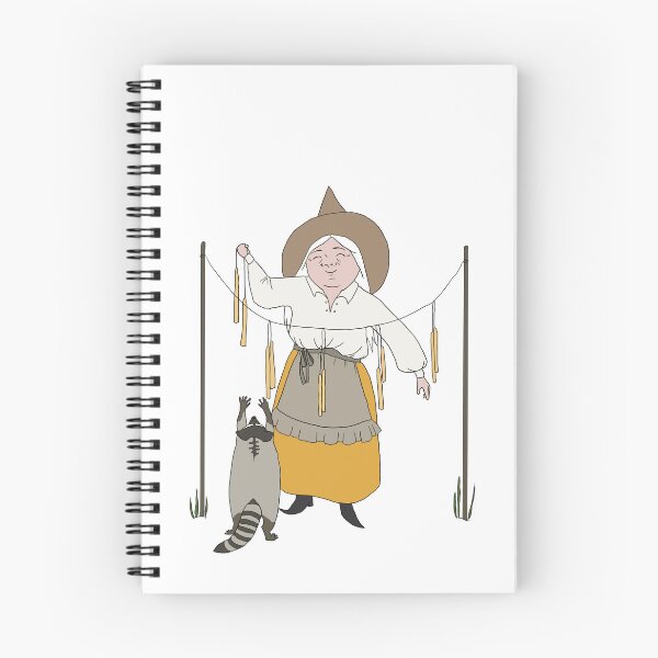 Item preview, Witch candle making with raccoon familiar designed and sold by ellejoyart.