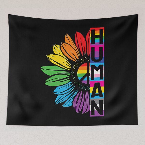 Item preview, Orgullo Aliado HUMANO Girasol Bandera LGB Mes Del Orgullo Gay LGBQ  	 designed and sold by lrwhcvcxowh11.