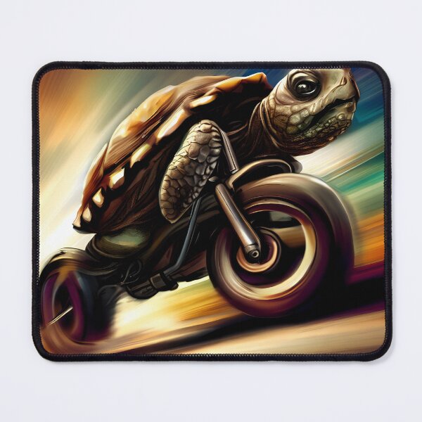 Item preview, Turtle driving a motorcycle at high speed designed and sold by MinimalMark.