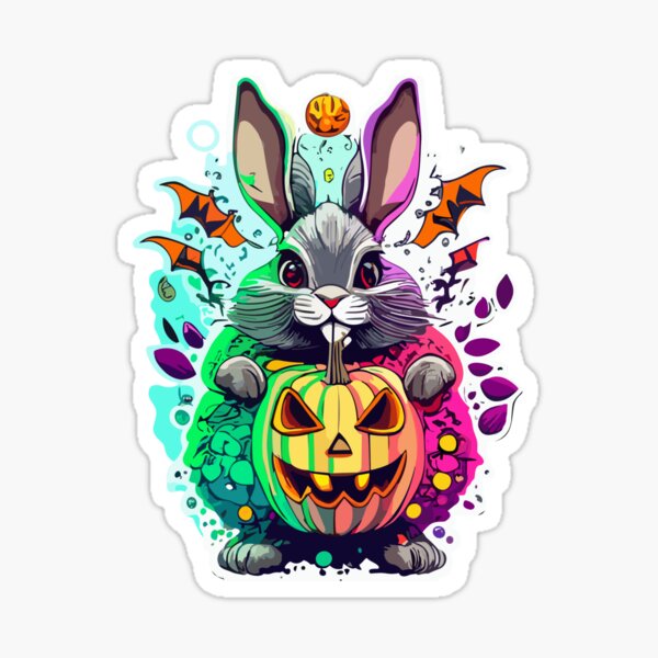 Bunny zombie Sticker for Sale by illustroken
