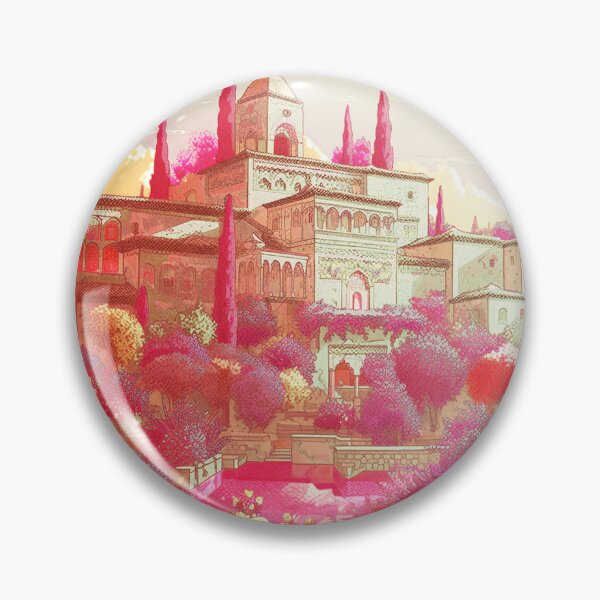Item preview, The Alhambra, Granada, Spain, Summer, AI Generated Art - A Famous Monument of Islamic Architecture designed and sold by studioSharonKay.