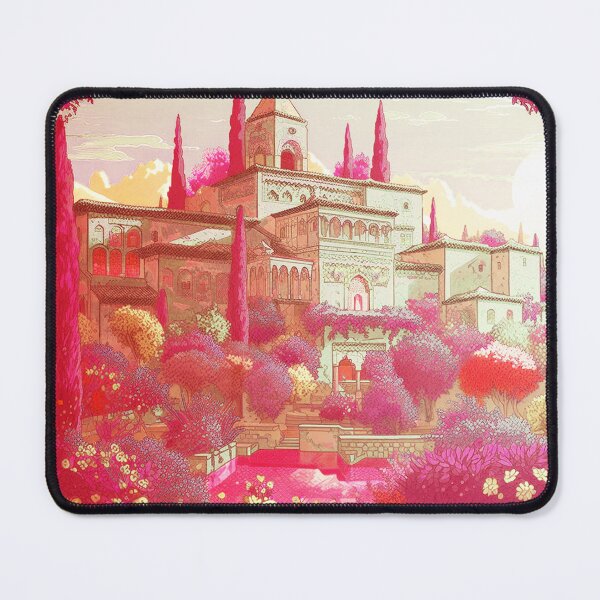 Item preview, The Alhambra, Granada, Spain, Summer, AI Generated Art - A Famous Monument of Islamic Architecture designed and sold by studioSharonKay.