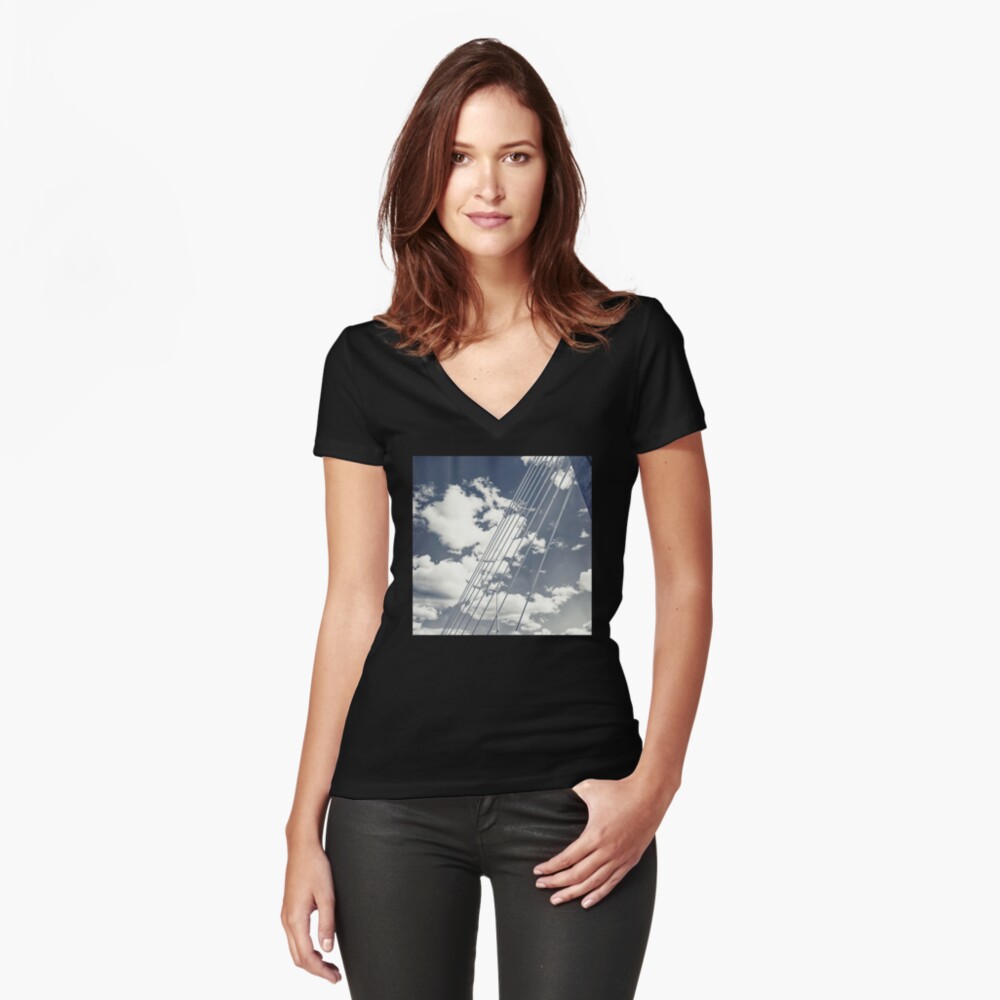 Item preview, Fitted V-Neck T-Shirt designed and sold by OneDayArt.