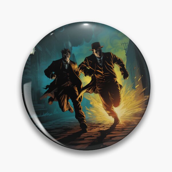 Item preview, Victorian Detectives Chasing a Fugitive Victorian Inspired Art  designed and sold by CDC40.