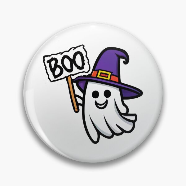 Item preview, Halloween cute witch ghost with boo sign designed and sold by witch-night.
