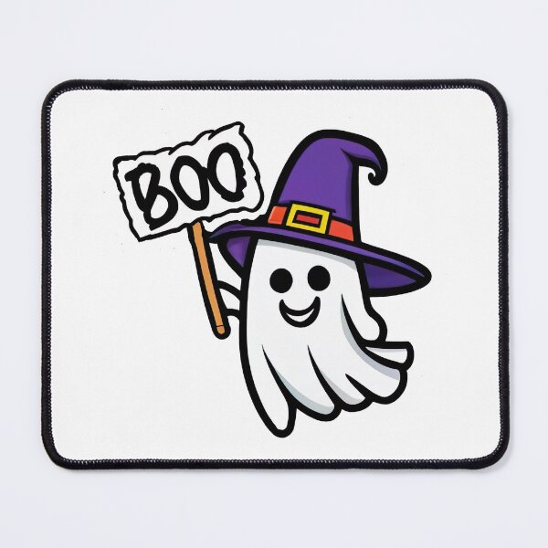Item preview, Halloween cute witch ghost with boo sign designed and sold by witch-night.