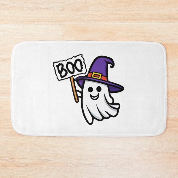 Item preview, Halloween cute witch ghost with boo sign designed and sold by witch-night.