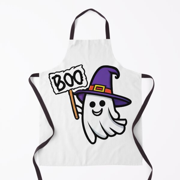 Item preview, Halloween cute witch ghost with boo sign designed and sold by witch-night.