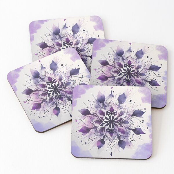 Item preview, Dark and Light Purple Watercolor Mandala Graphic designed and sold by VeronicArt85.