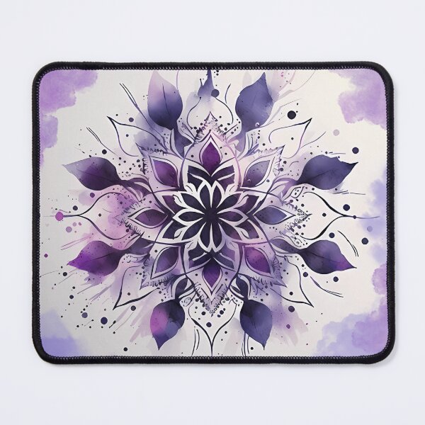 Item preview, Dark and Light Purple Watercolor Mandala Graphic designed and sold by VeronicArt85.