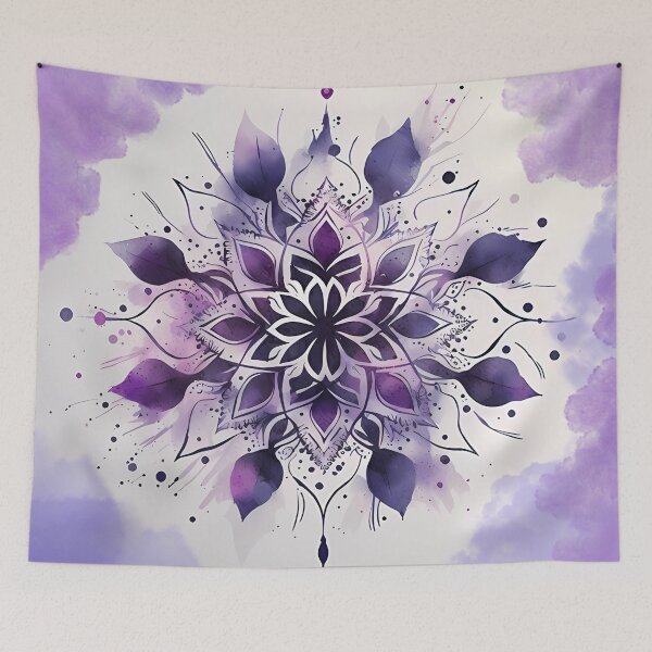 Item preview, Dark and Light Purple Watercolor Mandala Graphic designed and sold by VeronicArt85.