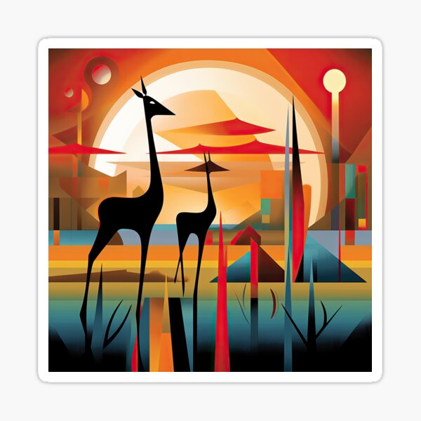 Item preview, African Savanna Bauhaus Design designed and sold by ArtificialGenes.