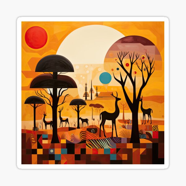 Item preview, African Savanna Bauhaus Design designed and sold by ArtificialGenes.