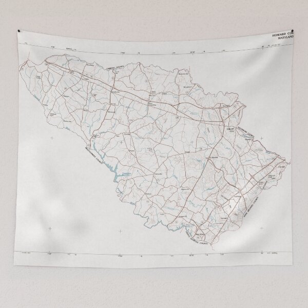Item preview, Vintage Map of Howard County MD (1979) designed and sold by BravuraMedia.