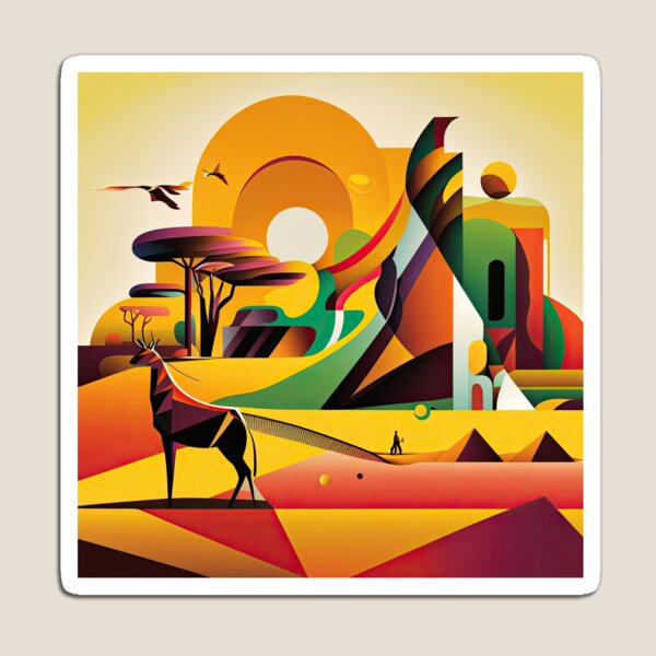 Item preview, African Savanna Bauhaus Design designed and sold by ArtificialGenes.
