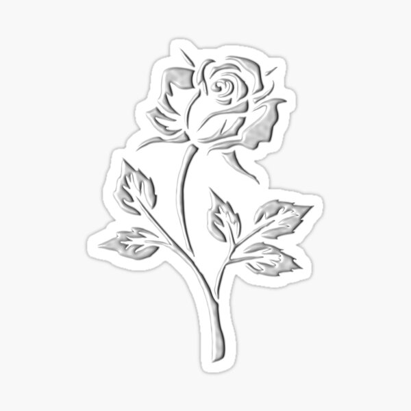 Silver Rose Rhinestone stickers – Party and floral