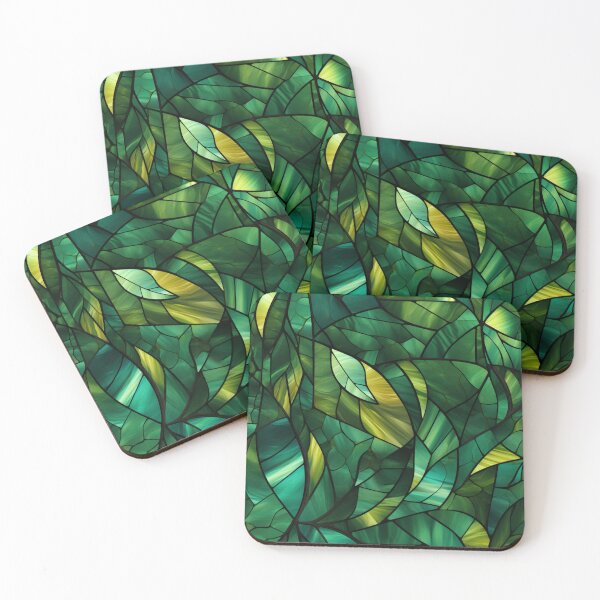 Item preview, Leaf mirror glass pattern. designed and sold by SteveSlumberHut.