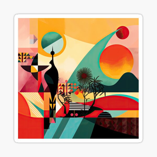 Item preview, African Savanna Bauhaus Design designed and sold by ArtificialGenes.