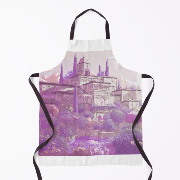 Item preview, The Alhambra, Granada, Spain, Lavender, AI Generated Art - A Famous Monument of Islamic Architecture designed and sold by studioSharonKay.