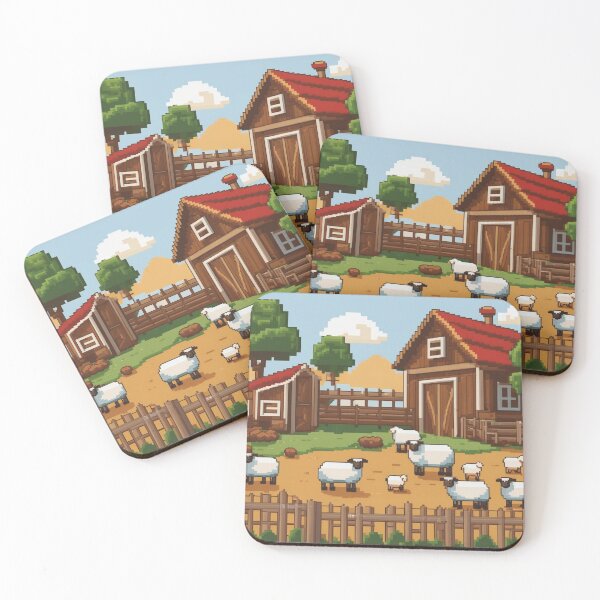 Item preview, Sheep Farm Pixel Art designed and sold by NaNaSpaceStore.