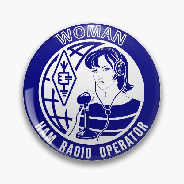 Item preview, Woman HAM Radio Operator - cicrcle navy designed and sold by tuzlay.