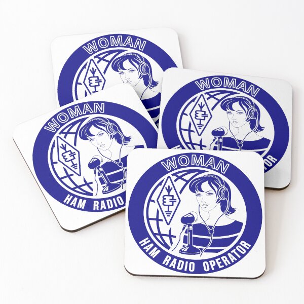 Item preview, Woman HAM Radio Operator - cicrcle navy designed and sold by tuzlay.