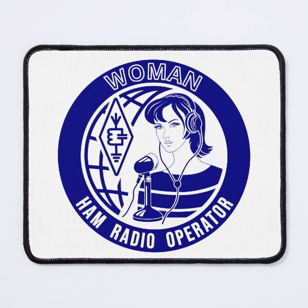 Item preview, Woman HAM Radio Operator - cicrcle navy designed and sold by tuzlay.