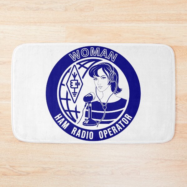 Item preview, Woman HAM Radio Operator - cicrcle navy designed and sold by tuzlay.