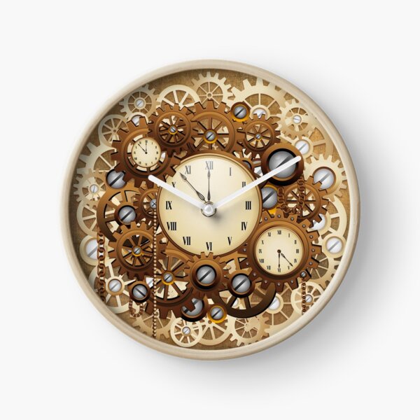 Steampunk Clocks and Gears Vintage Style Clock