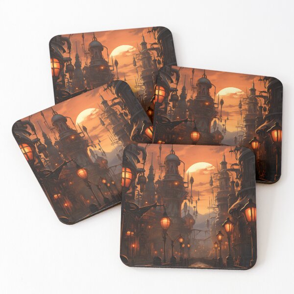 Item preview, Steampunk Cityscape | Sketch designed and sold by Shirtastically.