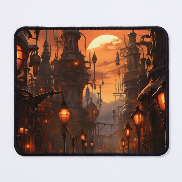 Item preview, Steampunk Cityscape | Sketch designed and sold by Shirtastically.