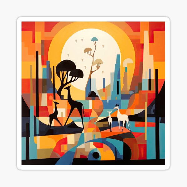Item preview, African Savanna Bauhaus Design designed and sold by ArtificialGenes.