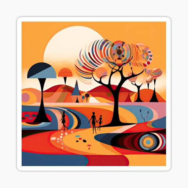 Item preview, African Savanna Bauhaus Design designed and sold by ArtificialGenes.