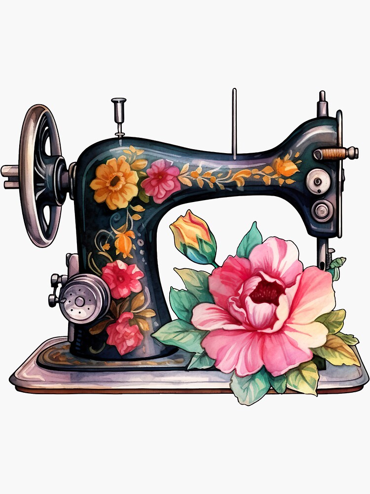 Juego de pegatinas de arte de máquinas de coser vintage / Pegatinas / Mod  medio / Costura / Vintage / Moda / Costurera / Coser / Mediados de siglo