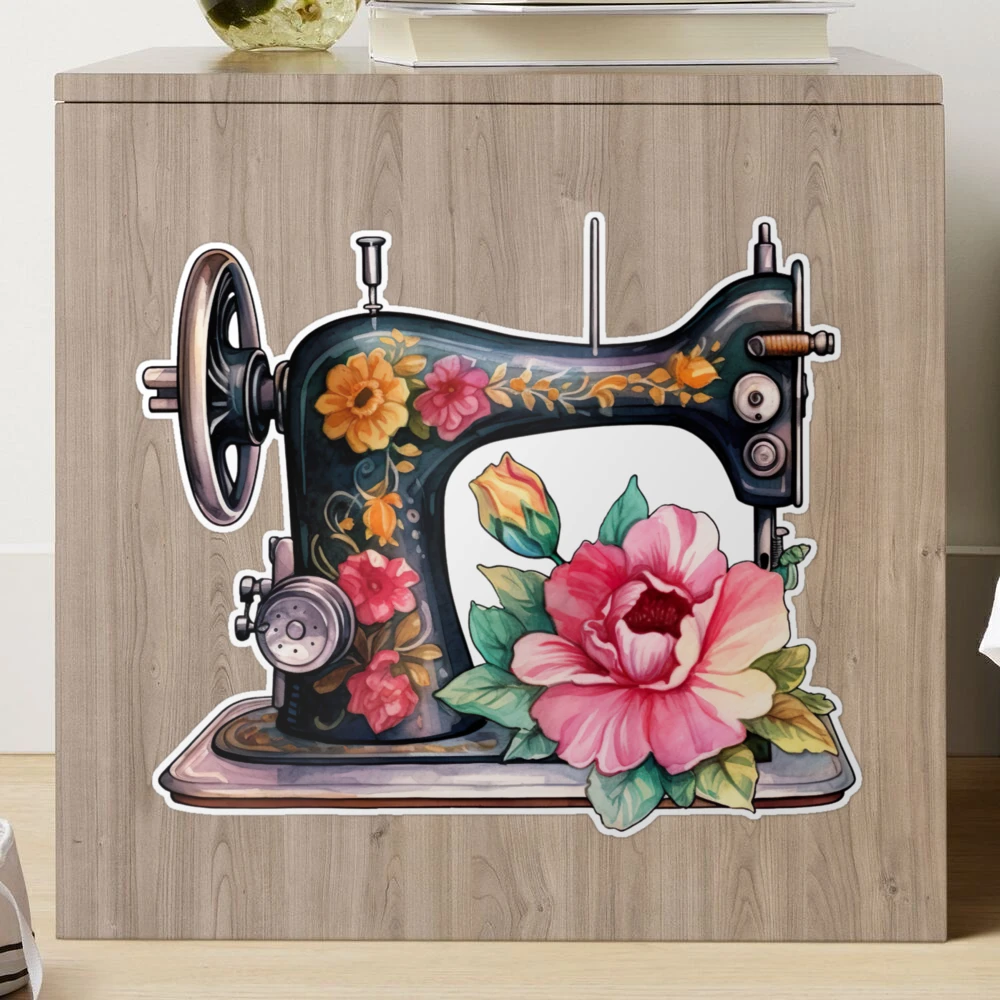 Vintage Sewing Machine Sticker by YumeeCraft