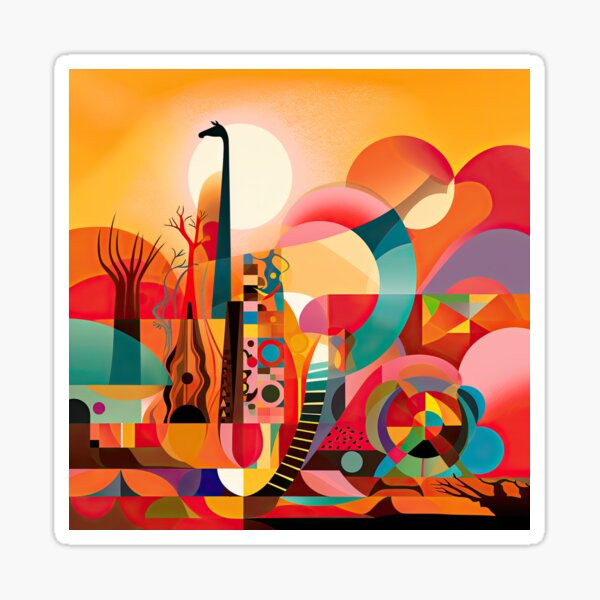 Item preview, African Savanna Bauhaus Design designed and sold by ArtificialGenes.
